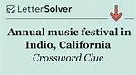 Annual Indie Festival Crossword Clue