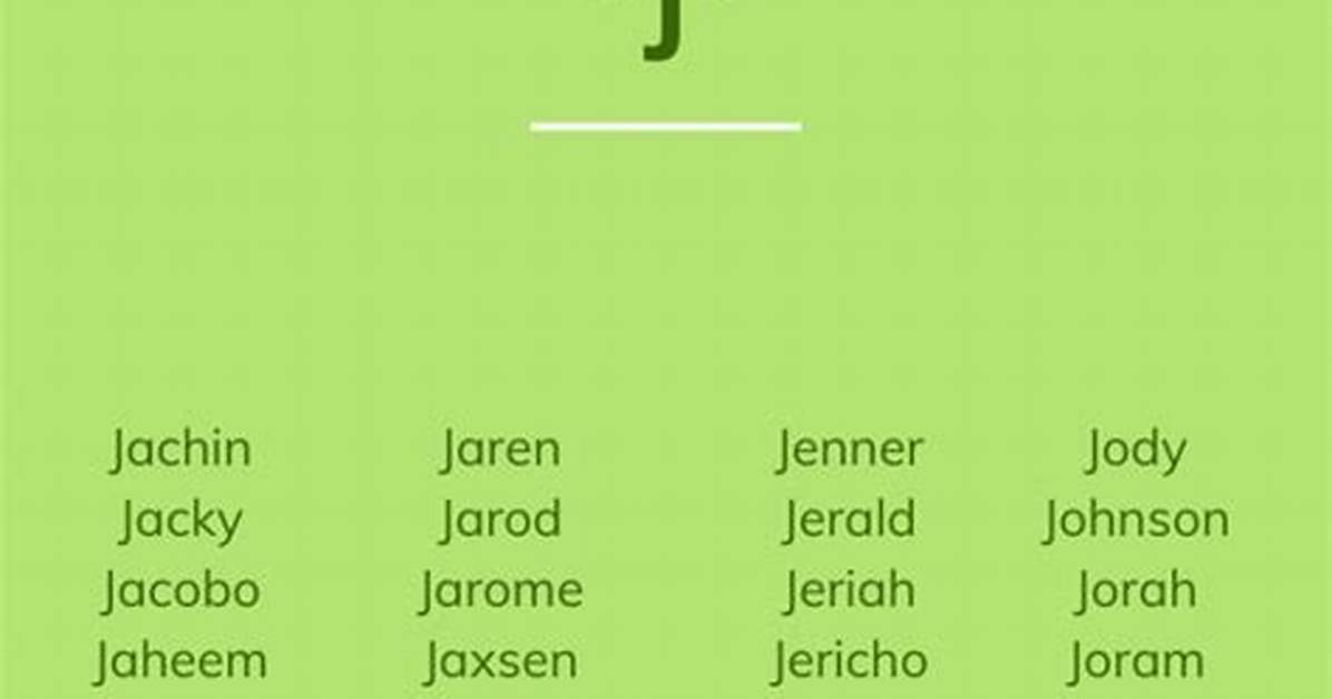 Best Boy Names Starting with J | Ultimate Guide