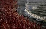 Bondi Becomes Nude Beach as Thousands Take Part in Spencer Tunicks Sydney Installation | Spencer
