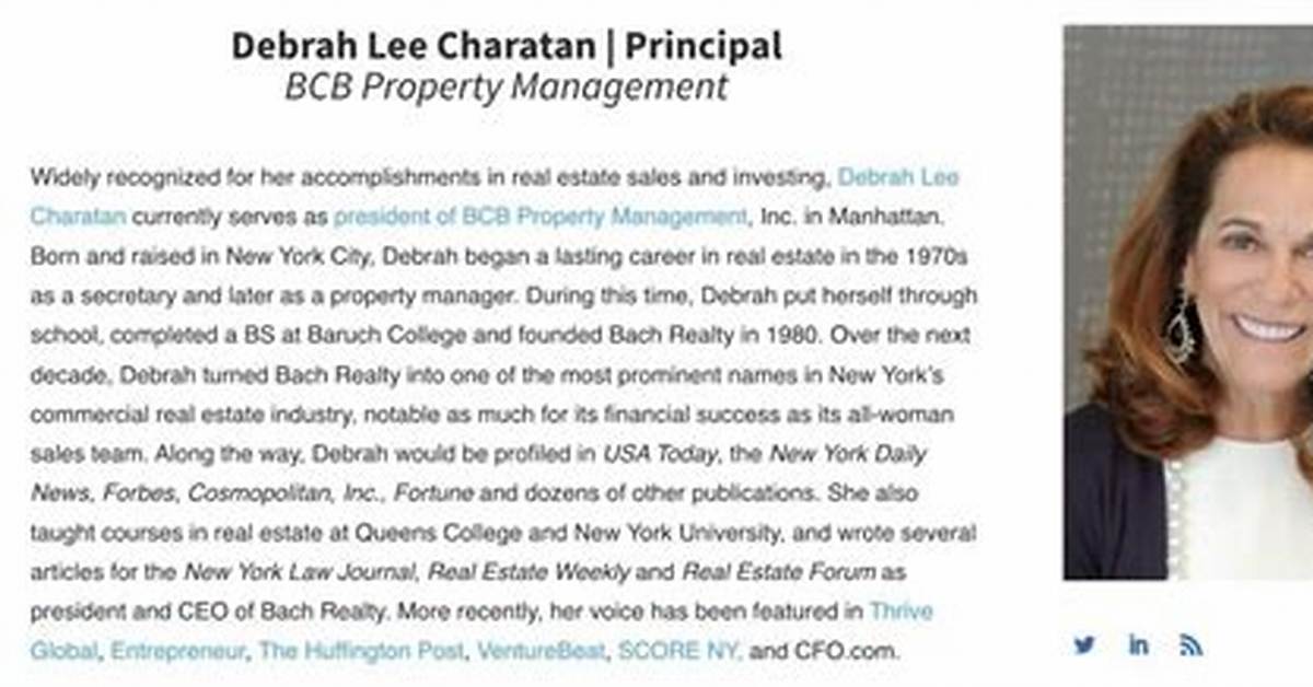 Debrah Lee Charatan: Everything to Know About the Businessman Wife