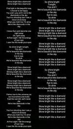 Diamond Rihanna Lyrics ·