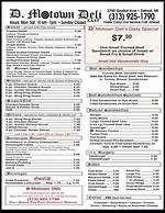 Exploring the "D. Motown Deli & Food Truck Menu"