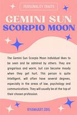 Gemini Sun with Scorpio Moon and Libra Rising Truly Divine ·