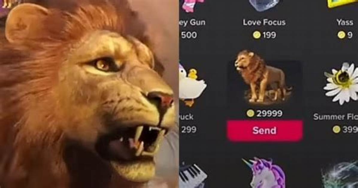 How Much Is a Lion on Tiktok Live? It's One Expensive Gift |