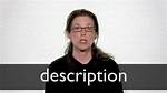 How to Pronounce Description