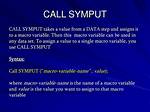 How to Use Call Symput on a Specific Observation in Sas