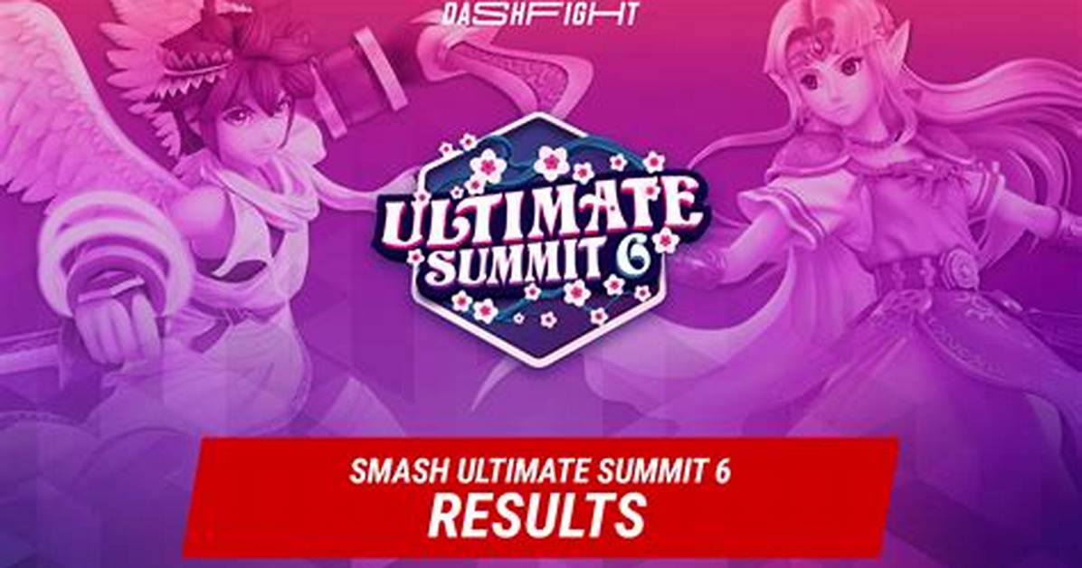 Smash Ultimate Summit 6 Day 1 Has Started, Here Is the Schedule ·