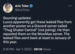 Thug Shaker Central Discord Documents Leaked the Talks Today