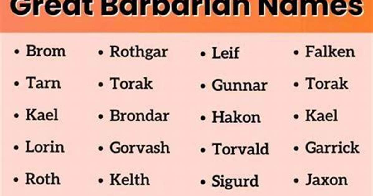 Warrior Queens: Exploring Unique Barbarian Female Names