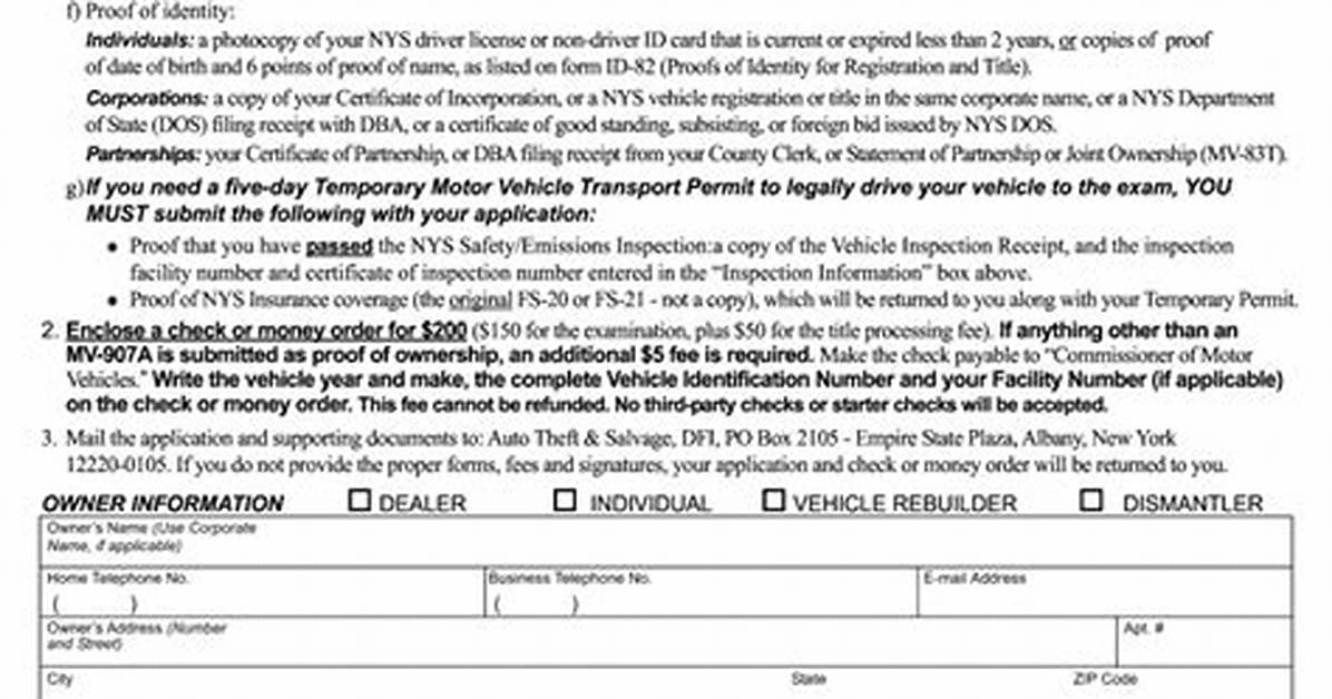 What Does Ny Mv 907A