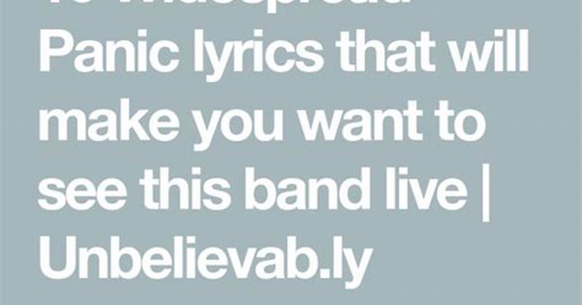 Widespread Panic Lyrics, Meaning & Videos